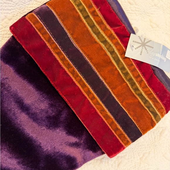 Velvet Christmas Stocking - Picture 2 of 3